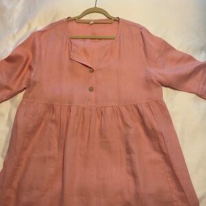 Grae Cove Pink Linen Dress
